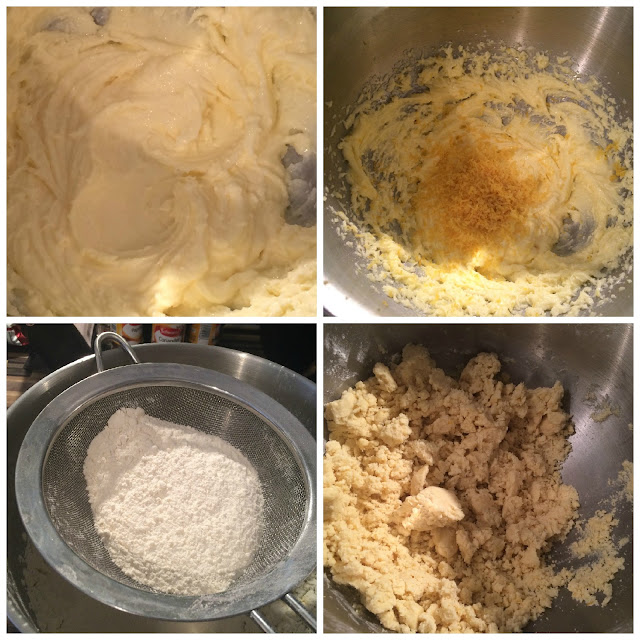 Photos of the steps for Making the Shortbread