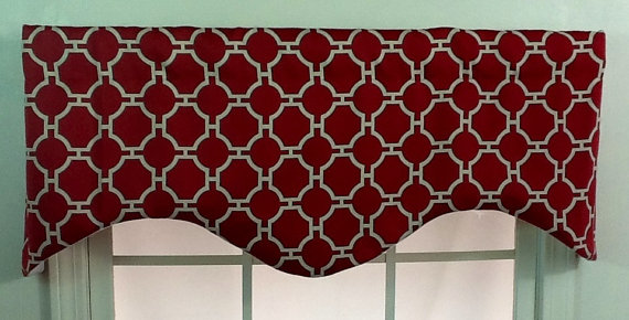 Brick Red Valance