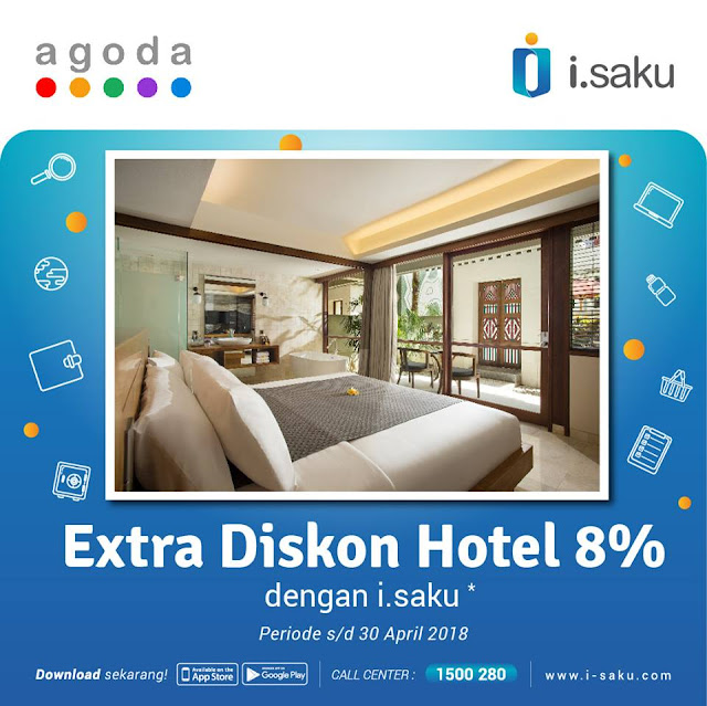 diskon 8% untuk pemesanan hotel di Agoda