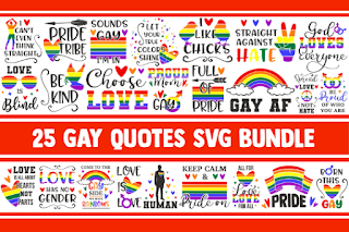 Gay pride SVG Bundle, lgbt svg, gay svg, pride svg, rainbow svg, svg designs, svg quotes, gay flag svg, rainbow flag svg, gay af svg, cricut