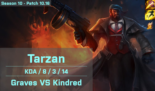 Tarzan Graves JG vs IG XUN Kindred - KR 10.16