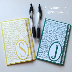 Large leters from Stampin Up