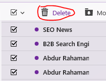 Select & Delete All Messages from Yahoo Mail