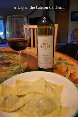 Ravioli and Wine