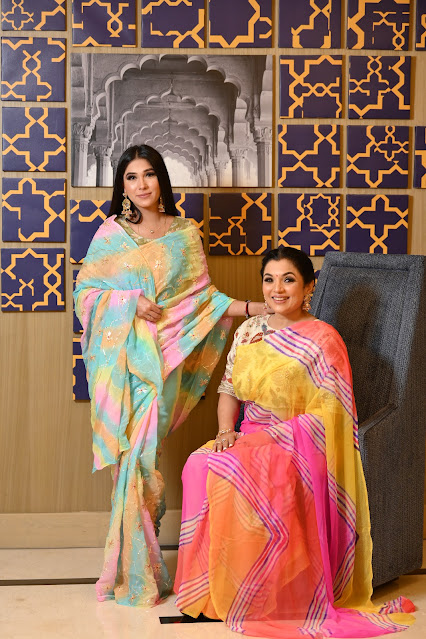 2 leheriya saree