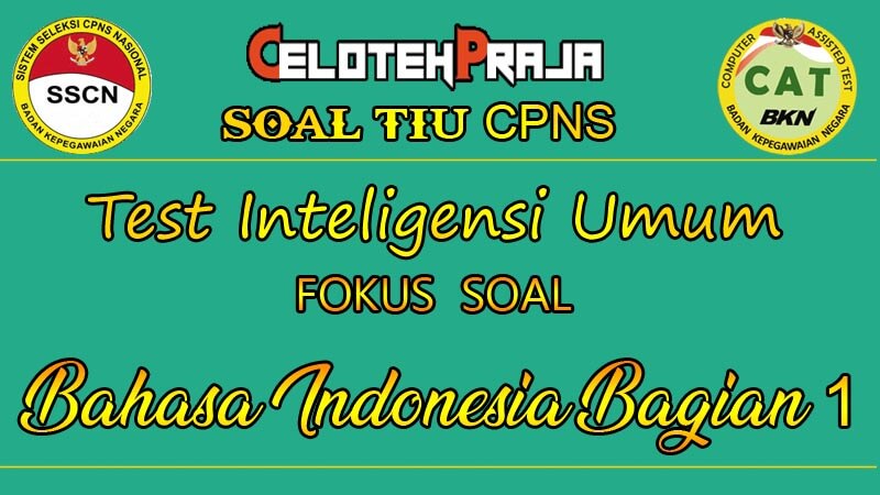 Soal TIU CPNS 2021 Bahasa Indonesia Bagian I - celotehpraja.com