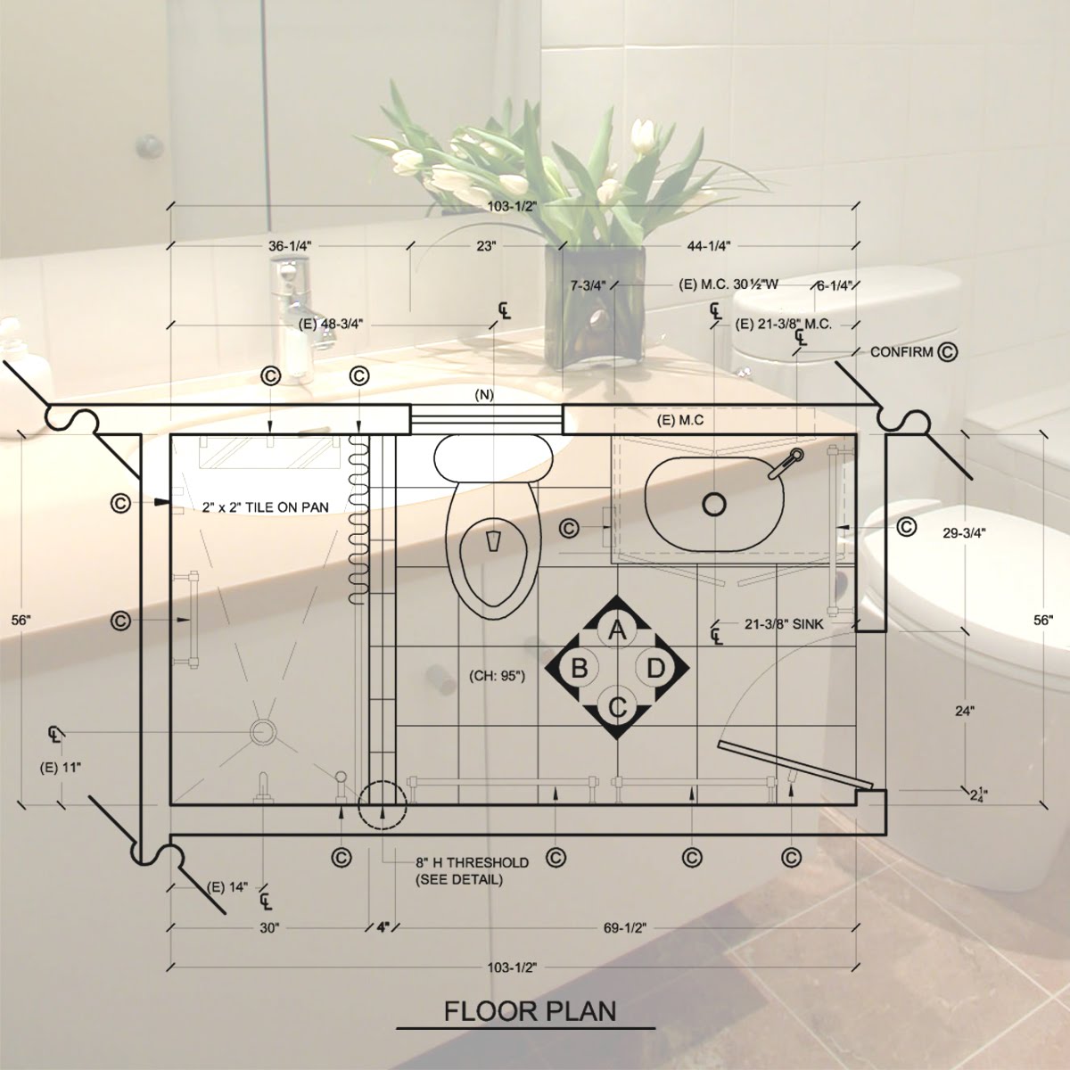 bathroom gallery ideas Standard 5'x 8' Bathroom Design & Construction Document