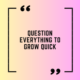 Question everything to grow quick