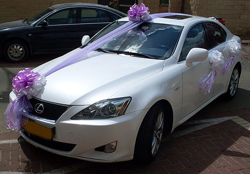 Utilizes a Ribbon To Decorating The Wedding Cars