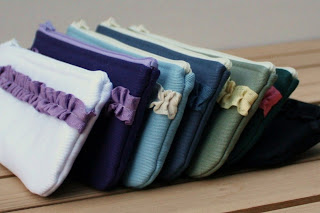 handmade pencil pouch ruffles