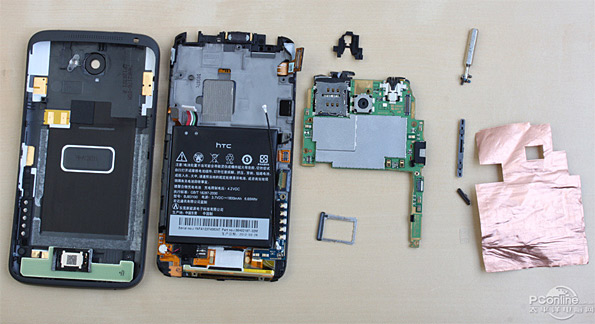 htc one x disassembled picture