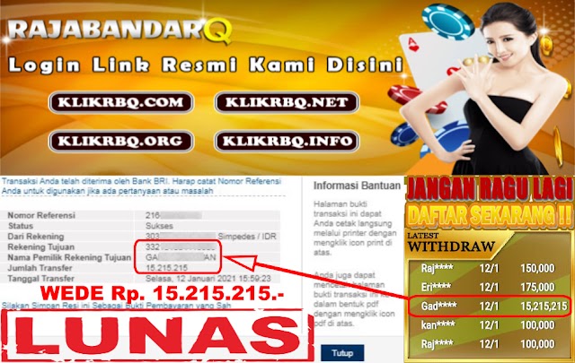 Menang Besar Setiap Hari Hanya Di Situs RajabandarQ