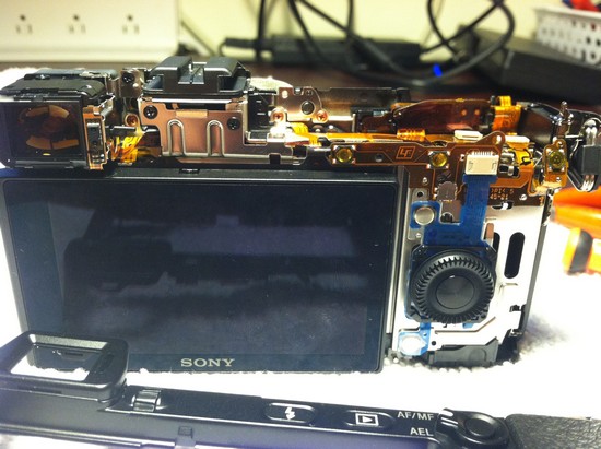 sony nex-7 wired shutter release disassembly