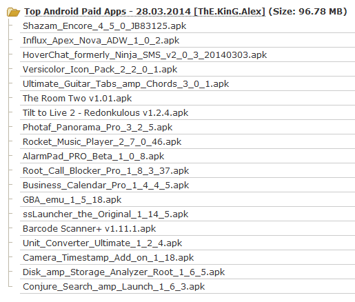 Top Android Paid Apps - 28.03.2014