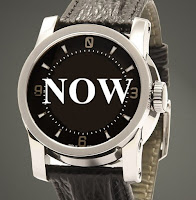 A watch showing the time is NOW