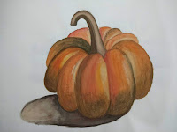 Harmony Arts Academy Drawing Classes Thursday 01-August-19 Gaurvi Gupta 10 yrs Pumpkin Natural Objects, Object Drawing, Vegetables Poster Colours Preparation of Elementary Drawing Grade Exam