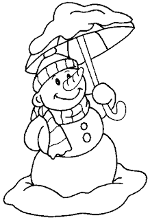 Dibujos de Muñecos de Nieve para Colorear, parte 3