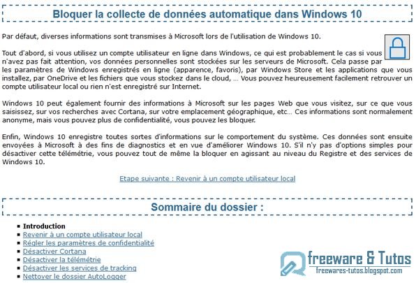 Le site du jour : comment bloquer la collecte d'infos de Windows 10