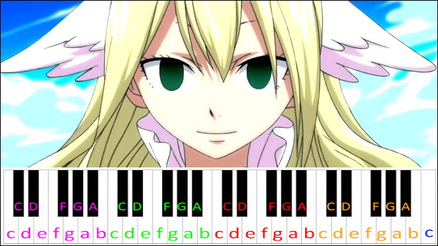 Fairy's Glitter (Fairy Tail) Piano / Keyboard Easy Letter Notes for Beginners