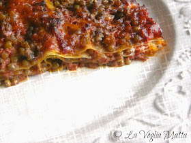  lasagne con  lenticchie e ragù di cotechino