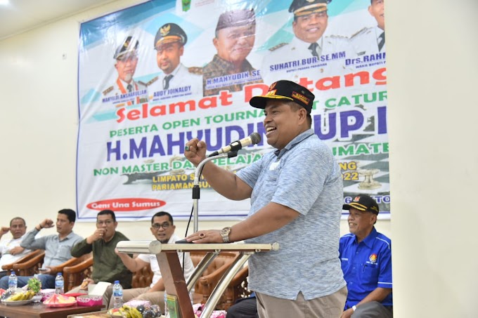 Bupati Suhatri Bur Support Penuh Open Turnamen Catur Mahyuddin Cup II se Sumatera