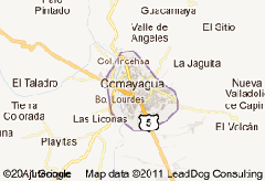 mapa comayagua,honduras