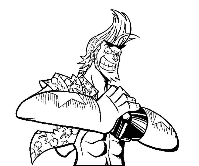 Printable Franky 7 Coloring Page