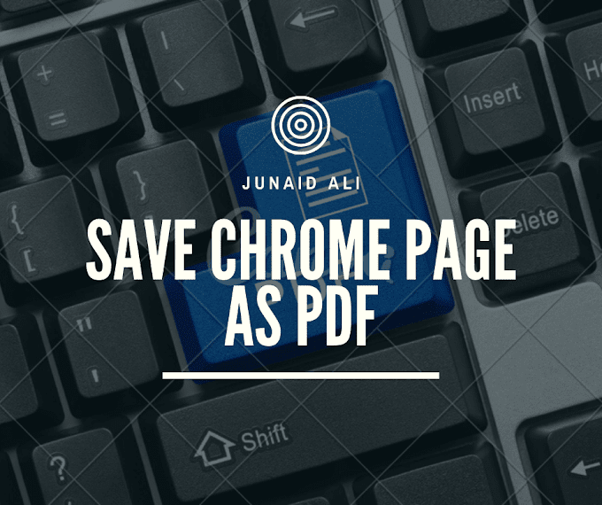 Save Chrome Page As PDF