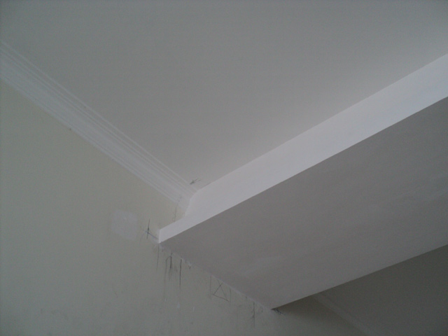  plaster ceiling here is to install 2 row of down light to ensure both 