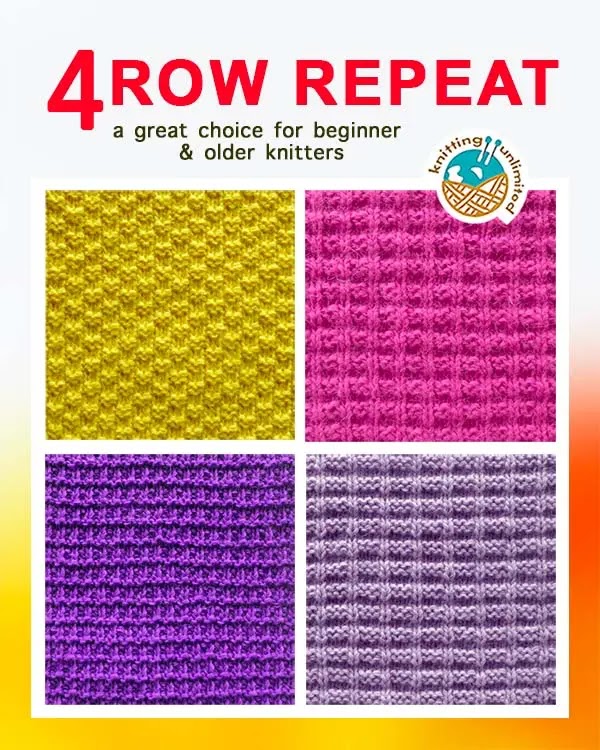 4-row repeat Knit Purl