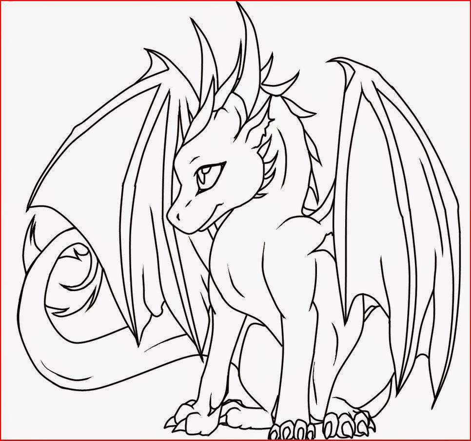 Download Coloring Pages: Female Dragon Coloring Pages Free and Printable