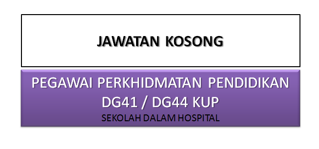 Jawatan Kosong Pegawai Perkhidmatan Pendidikan DG41 (SDH 