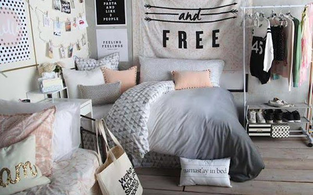 single deco bilik tidur kecil simple