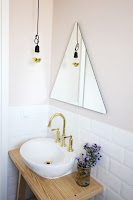 triangle vanity mirror