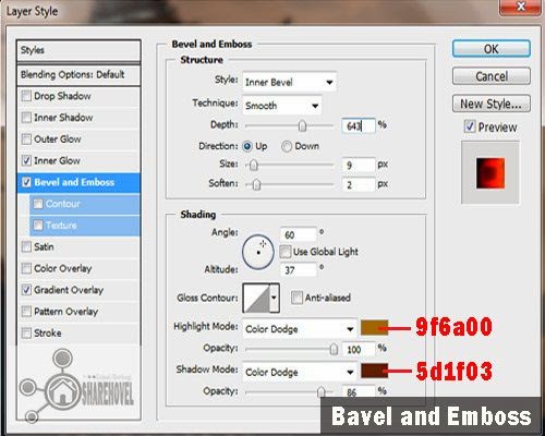 layer style bavel and emboss tambahkan layer style bavel and emboss