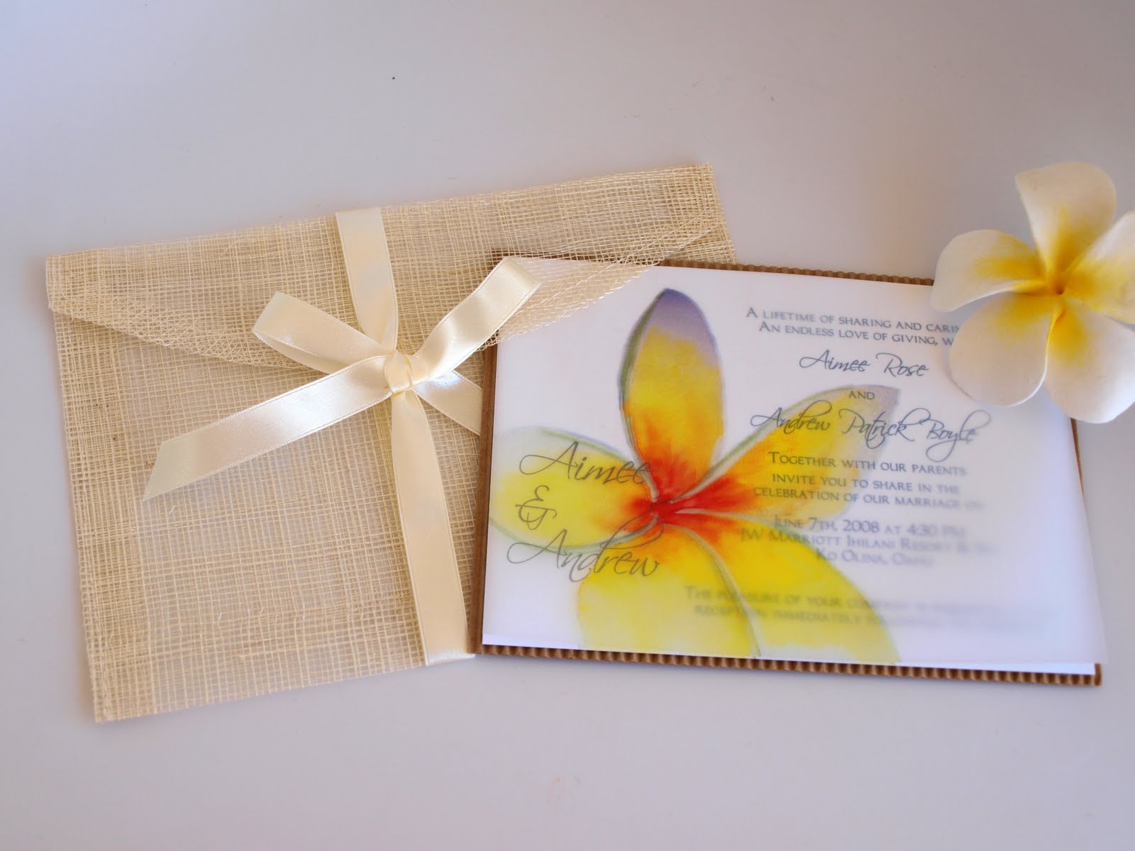 hawaiian wedding invitations