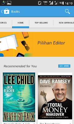 Tampilan Google Play Book