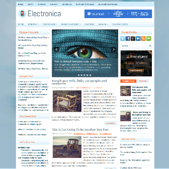 Electronica - Responsive 3 Column Free Blogger Template