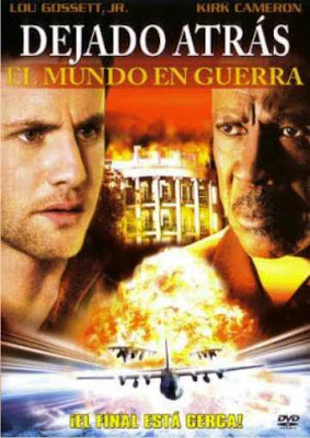 Dejados Atras 3´: Guerra Mundial.
El filme está basado en los libros de gran éxito de ventas Dejados Atrás y La Fuerza de la Tribulación. La historia continúa con 'Buck' Williams (interpretado por Kirk Cameron) y los creyentes que fueron dejados en la tierra después del arrebatamiento de la iglesia. Ellos hacen todo lo posible para atraer los otros a Cristo. A pesar de que están siendo atormentados por el poderoso Anti-Cristo y sus seguidores ellos se mantienen fieles. Esta vez su misión será encontrar y entregar un antídoto para un poderoso virus. Mientras tanto, el Anti- Cristo intenta tomar el control completo de la tierra.
