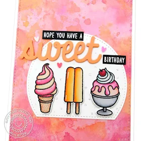 Sunny Studio Stamps: Summer Sweets Stitched Semi-Circle Dies Summer Themed Card by Anja Bytyqi