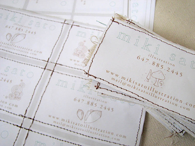 paper fix | stitched business cards