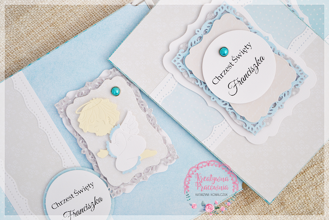 folder na zdjęcia chrzest święty scrapbooking handmade