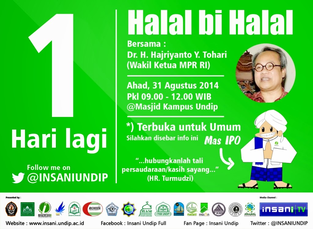 Pamflet Countdown Halal bi Halal INSANI Undip - SUKADESAIN