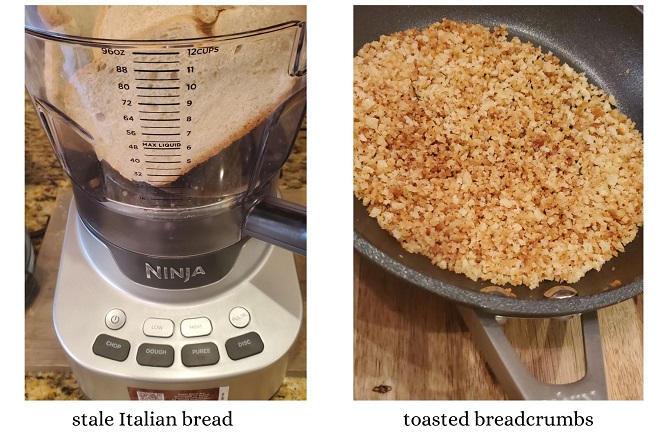 making bread crumbs in the food processor