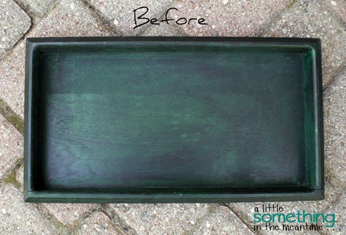 Faux Zinc Tray Before WM