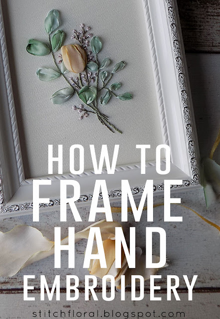 How to frame hand embroidery: tutorial