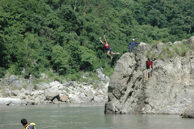 jumping into water from great heights