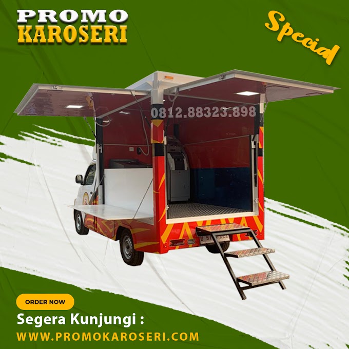 Karoseri Food Truck - Mobil Toko { Cafe - Resto - Promosi - Panggung - Videotron }
