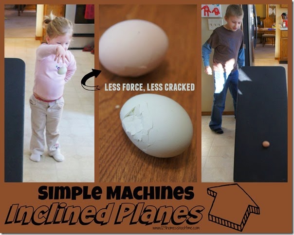 Simple Machines - Inclined Planes Egg Experiment for Kids