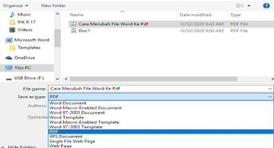 Cara Merubah File Word Ke Pdf Tanpa Menggunakan AplikasiTambahan